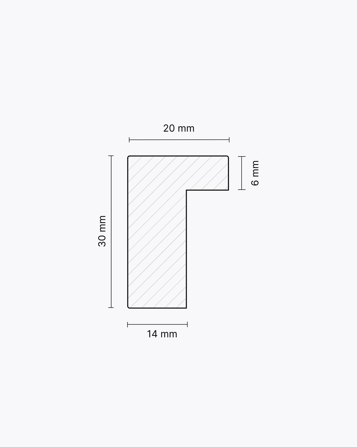 Rammeprøve: London (20x30mm), Nordisk Hvid