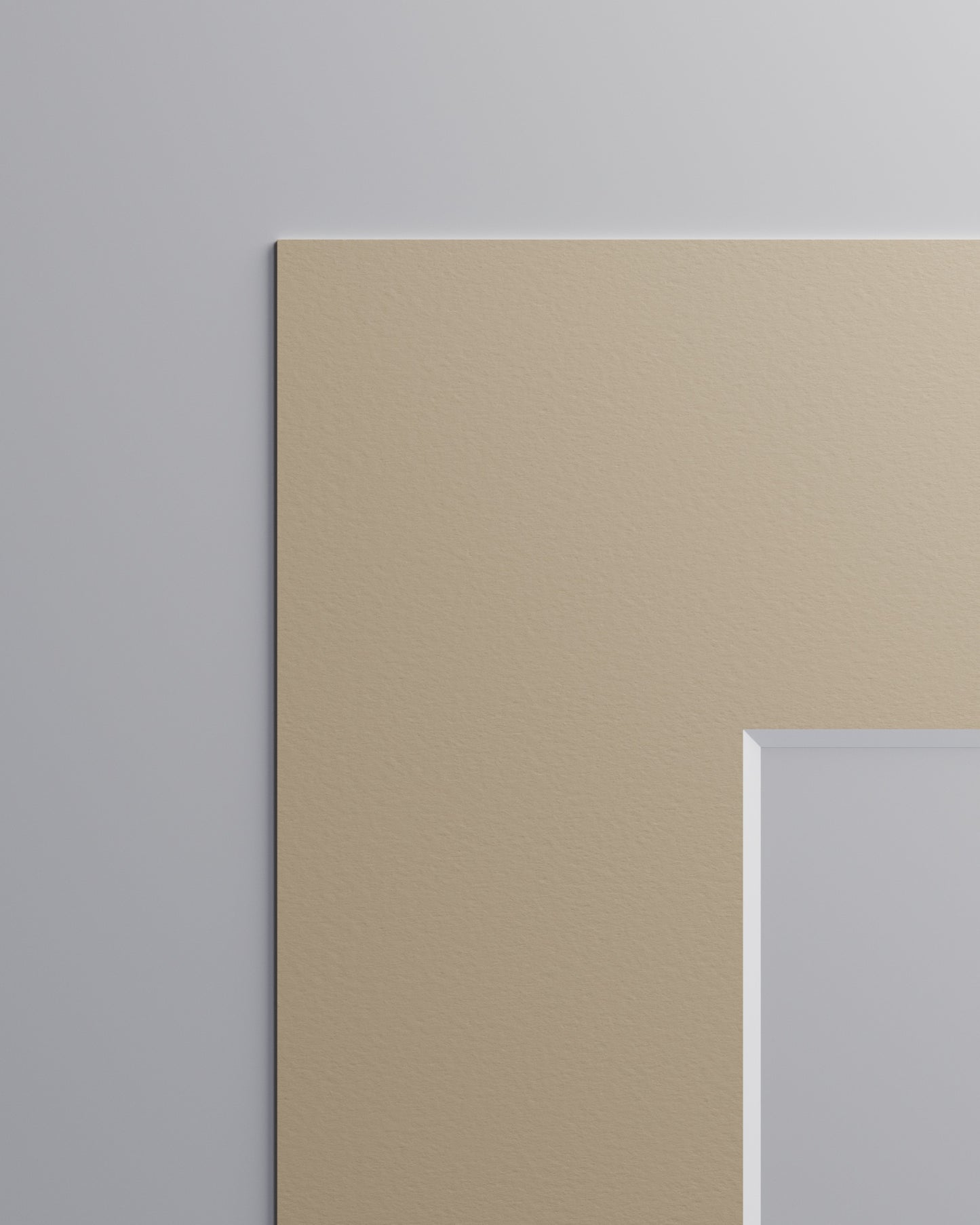 Passepartoutprøve: Beige (hvid kerne)