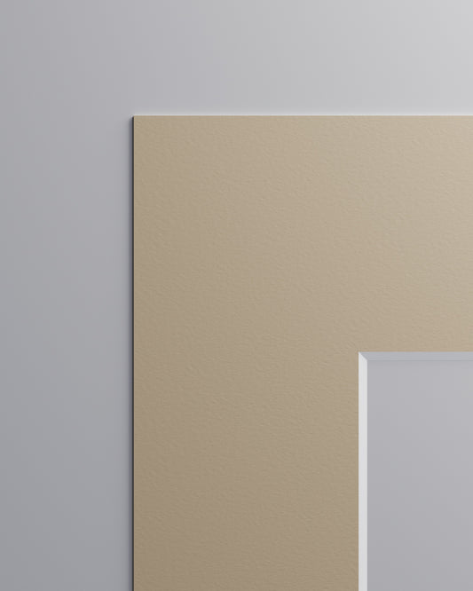 Passepartoutprøve: Beige (hvid kerne)